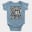 Straight Outta Ecr Short Sleeve Baby Onesie in Light Blue Color